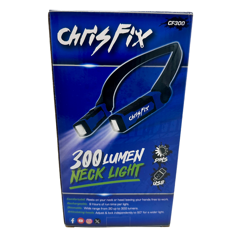 ChrisFix 300 Lumen Rechargeable Neck Light